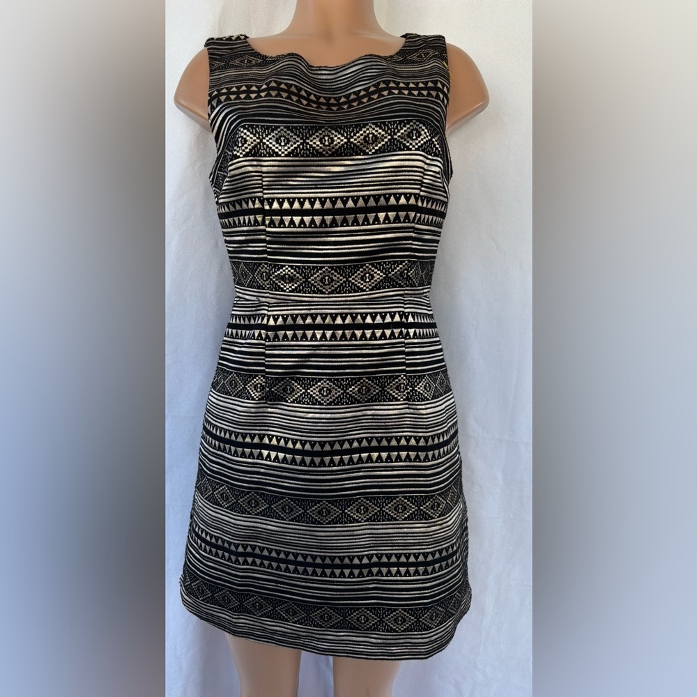 Chic Geometric Patterned Mini Dress - Picture 8 of 12
